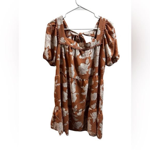 Blu Pepper Floral Tie Knot Mini Dress - Picture 2 of 7